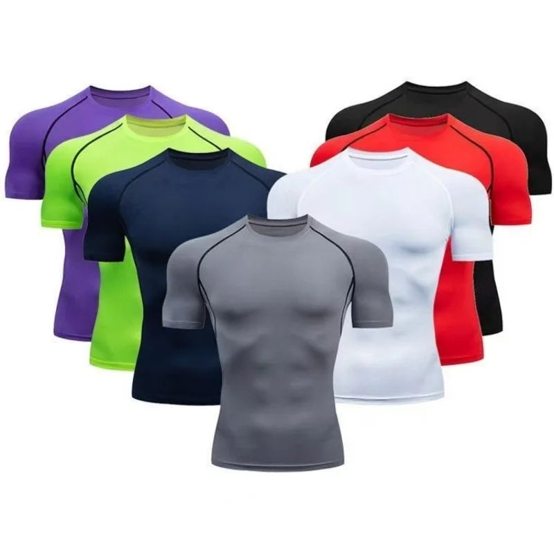 Heren compressie sportshirt