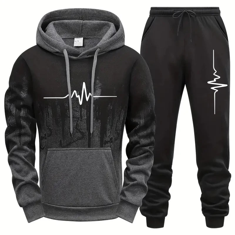 Joggingpak met hartslagprint - afbeelding 8