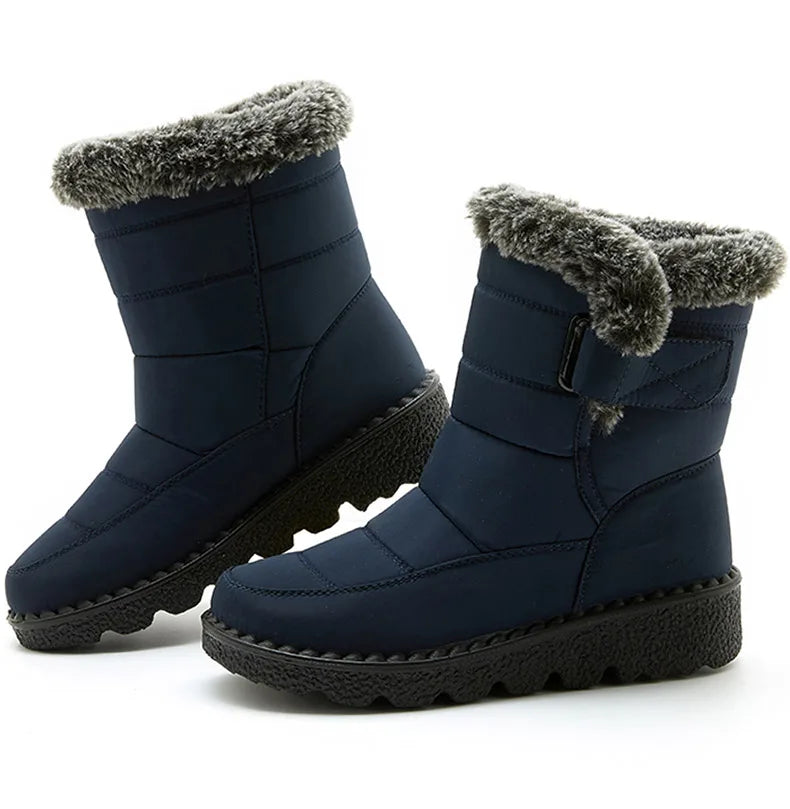 Gevoerde snowboots met klittenband - afbeelding 11