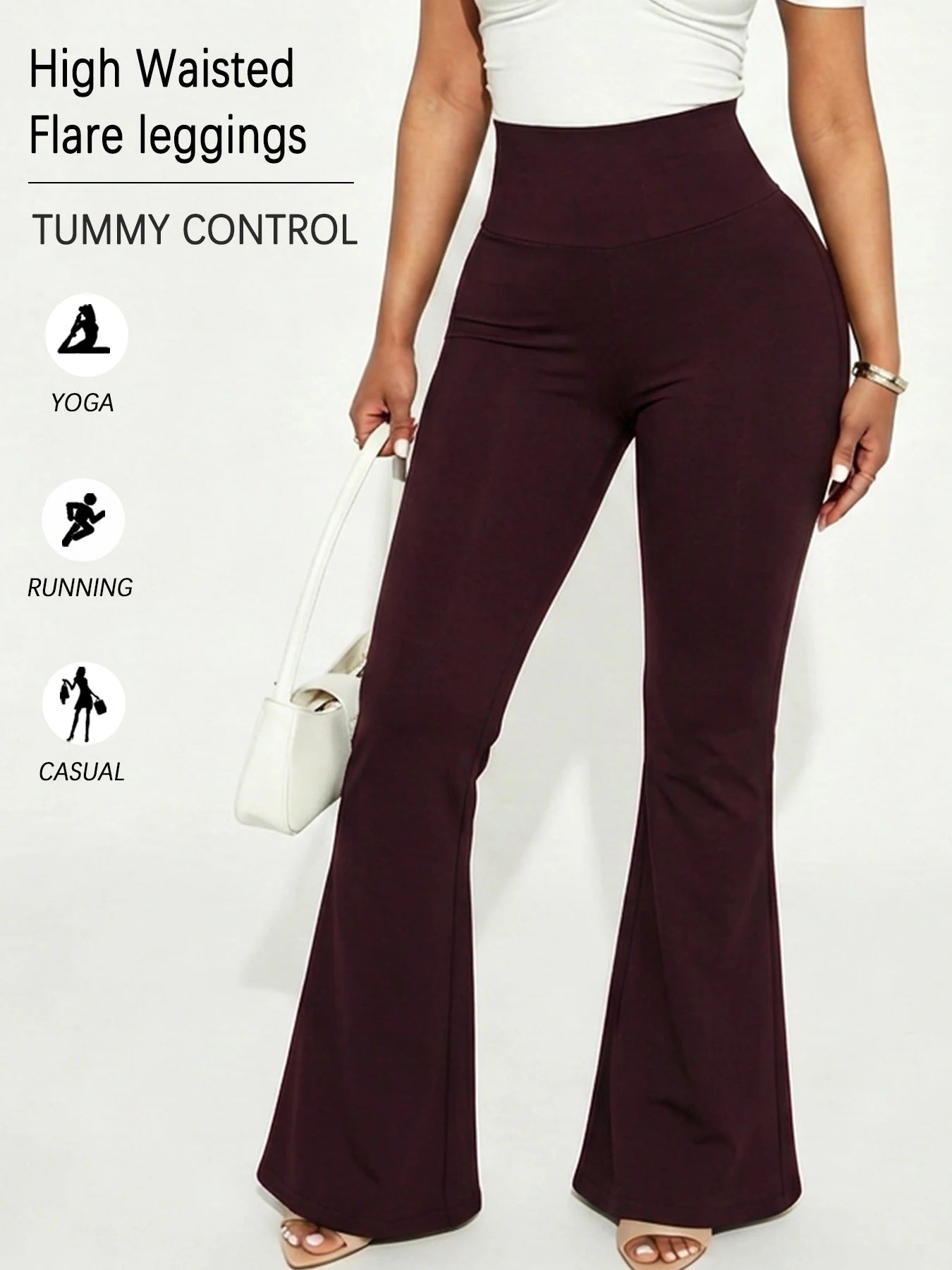 Superzachte flare yoga leggings voor dames
