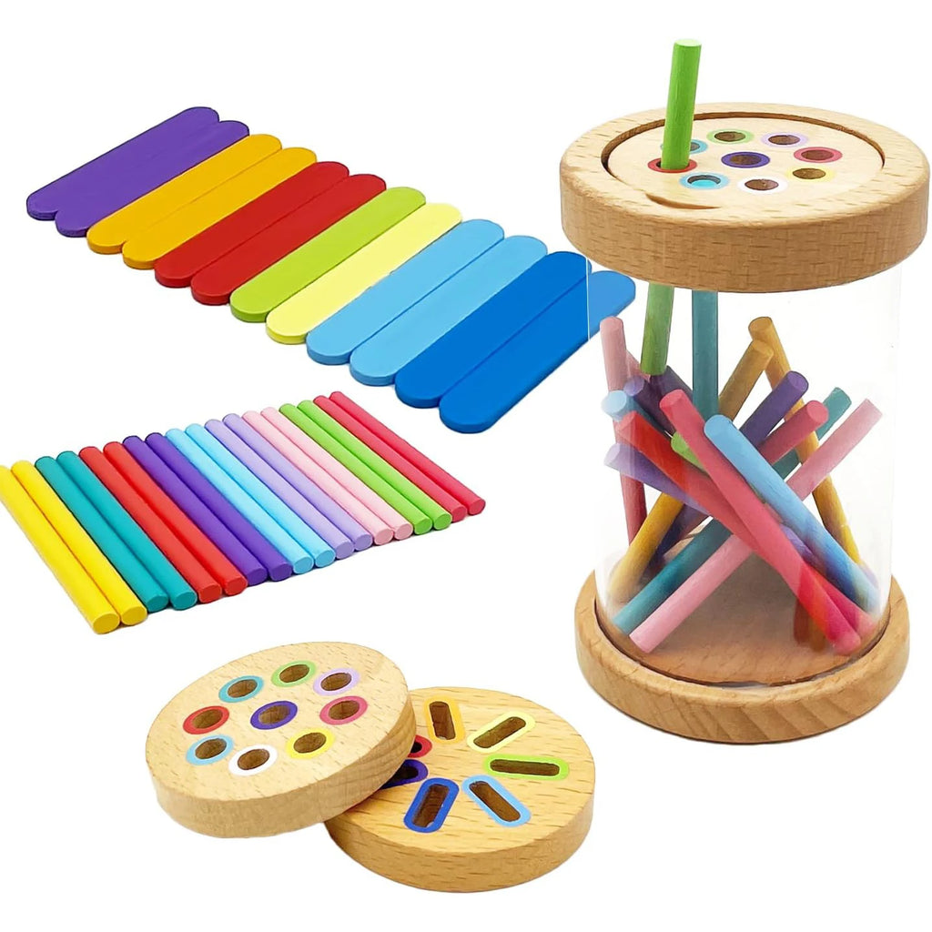Montessori houten kleurensorteerspel