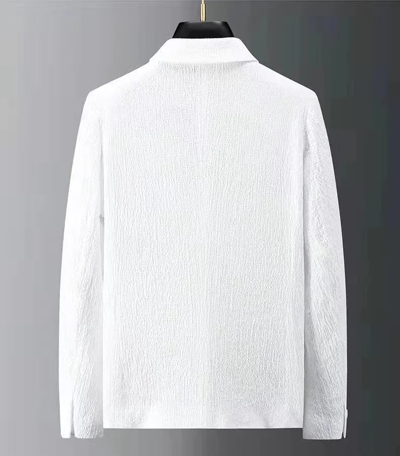 Luchtig herenpak met textuur - afbeelding 8