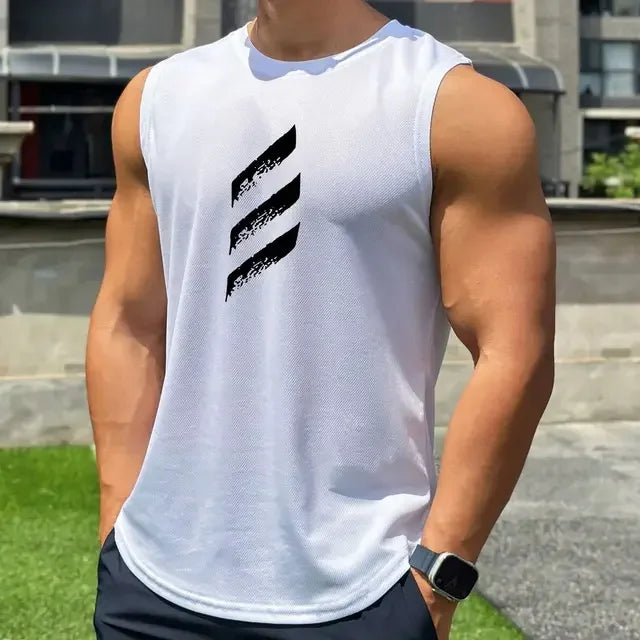 Heren gestreepte sportvest
