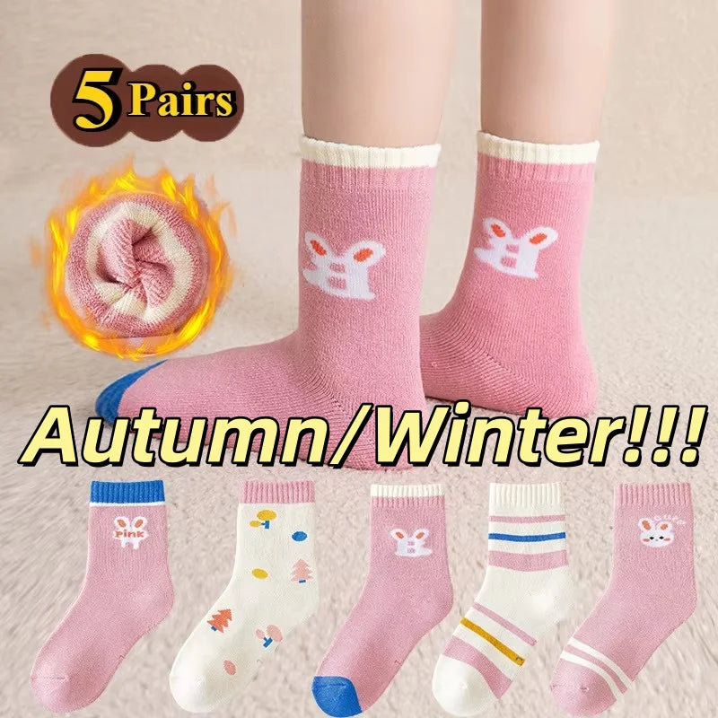 Warme kindersokken 5 paar - afbeelding 8