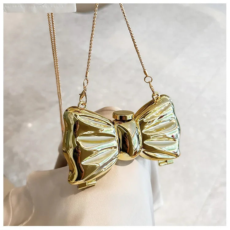 Metallic clutch in strikvorm - afbeelding 5