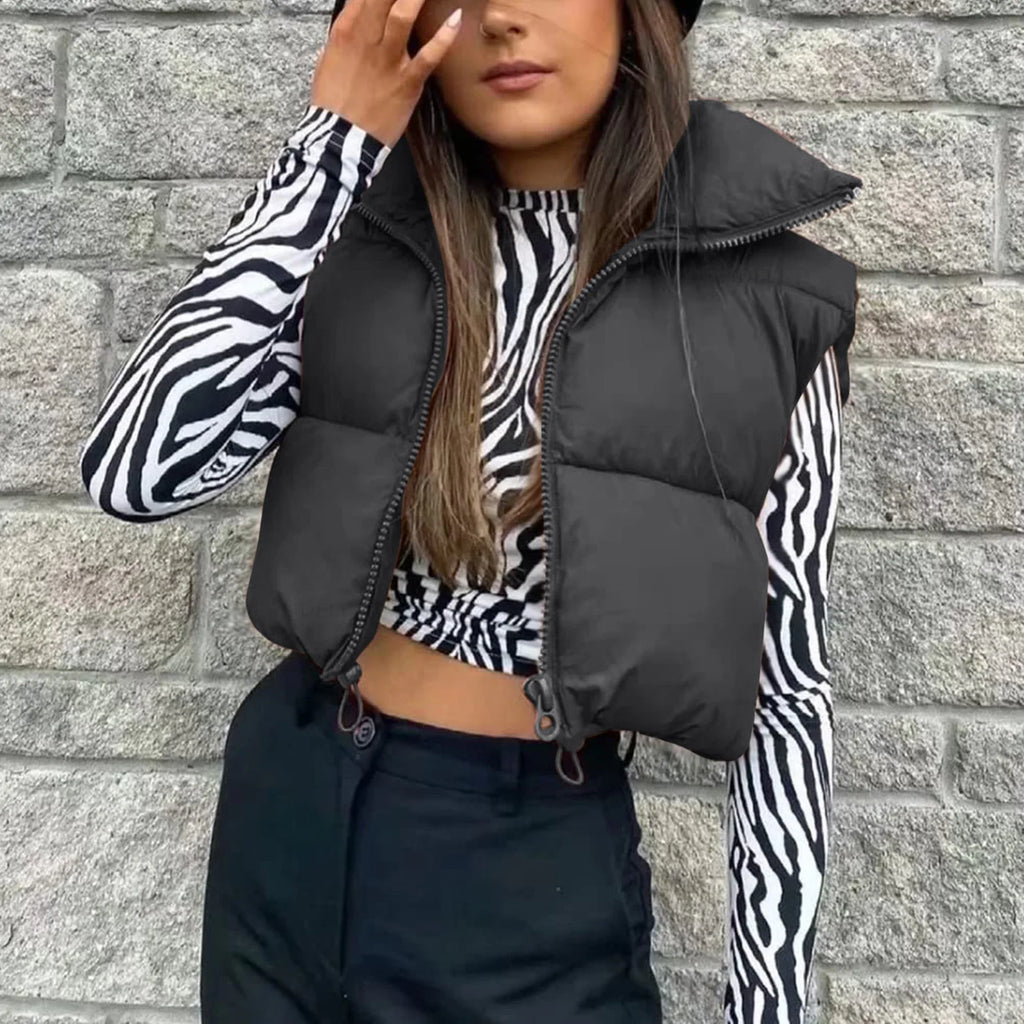 Korte gewatteerde bodywarmer - afbeelding 2