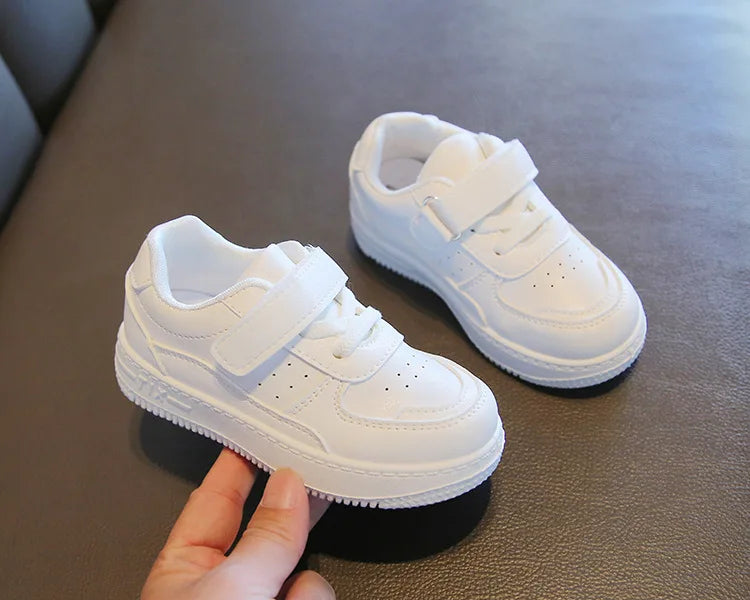 Witte kindersneakers met klittenband - afbeelding 18