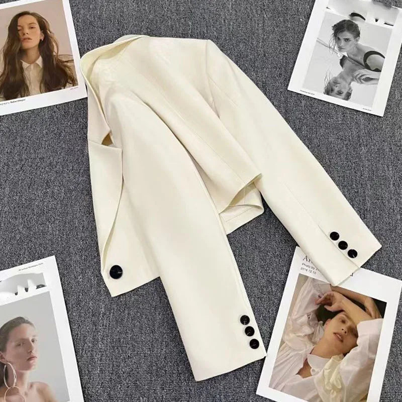Korte blazer met reverskraag - afbeelding 5