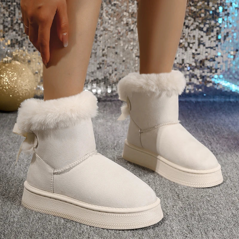 Gevoerde snowboots met strik - afbeelding 3