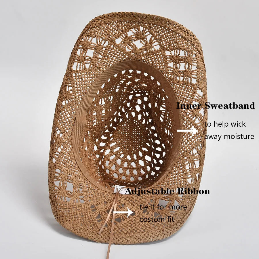 Handgeweven strohoed met schelpdecoratie