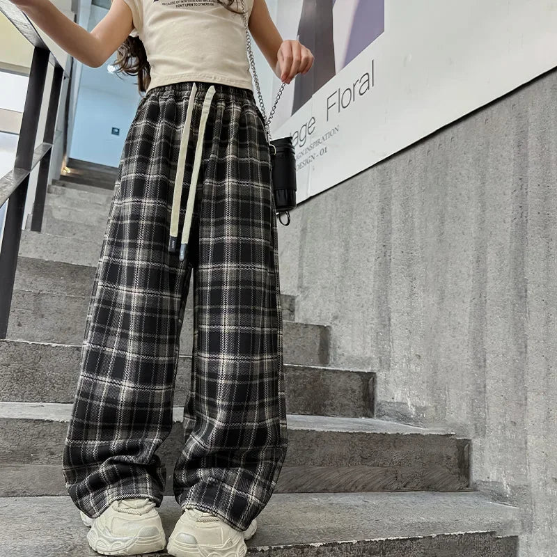 Geruite casual broek