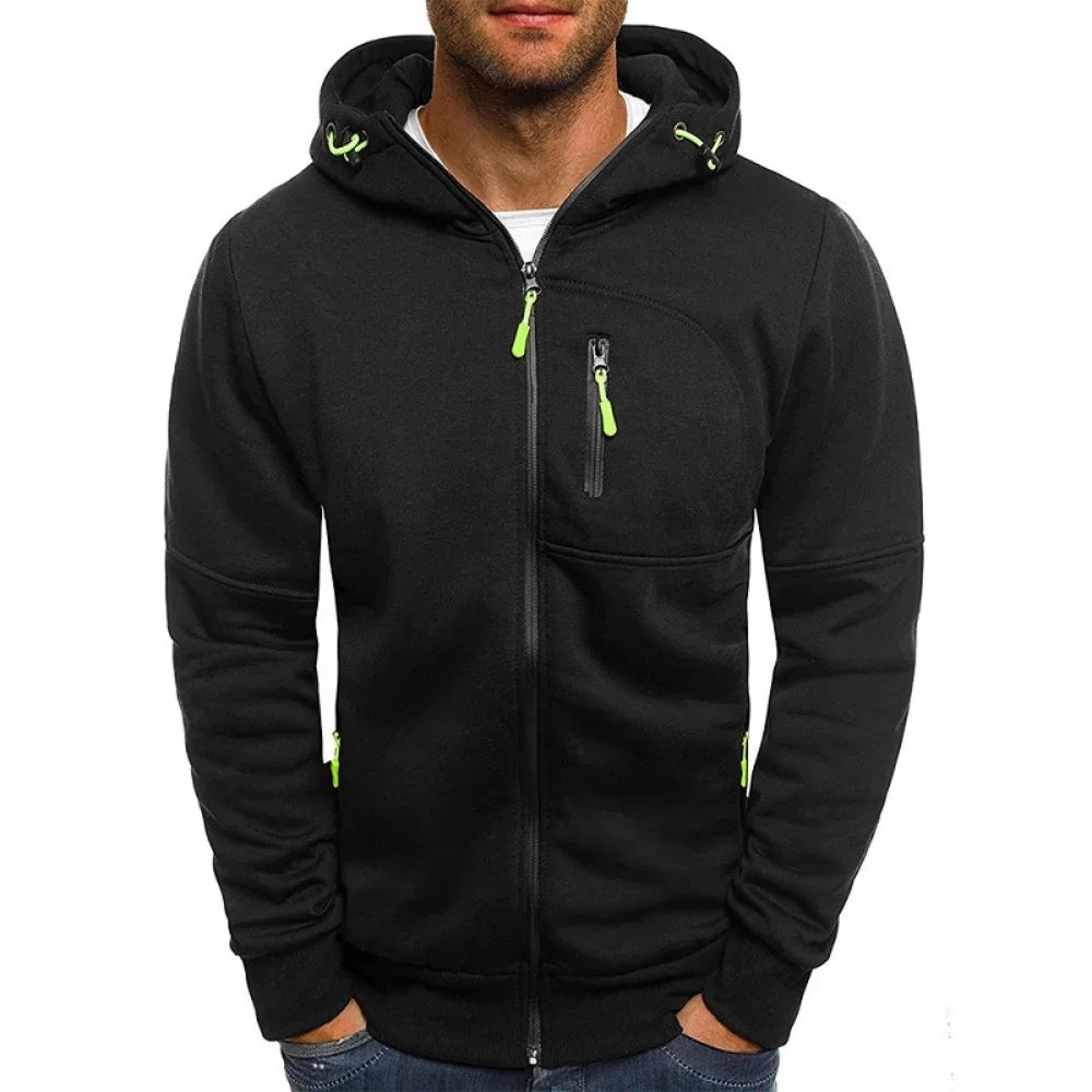 Slank capuchonvest met rits