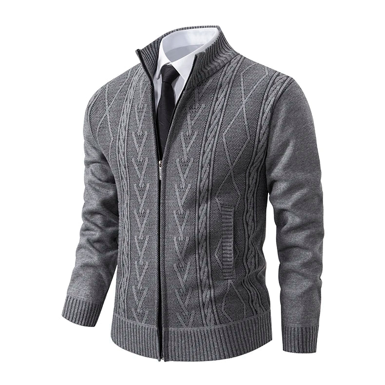 Gebreid herenvest met kabelpatroon - afbeelding 11