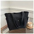 Canvas shopper met vakken