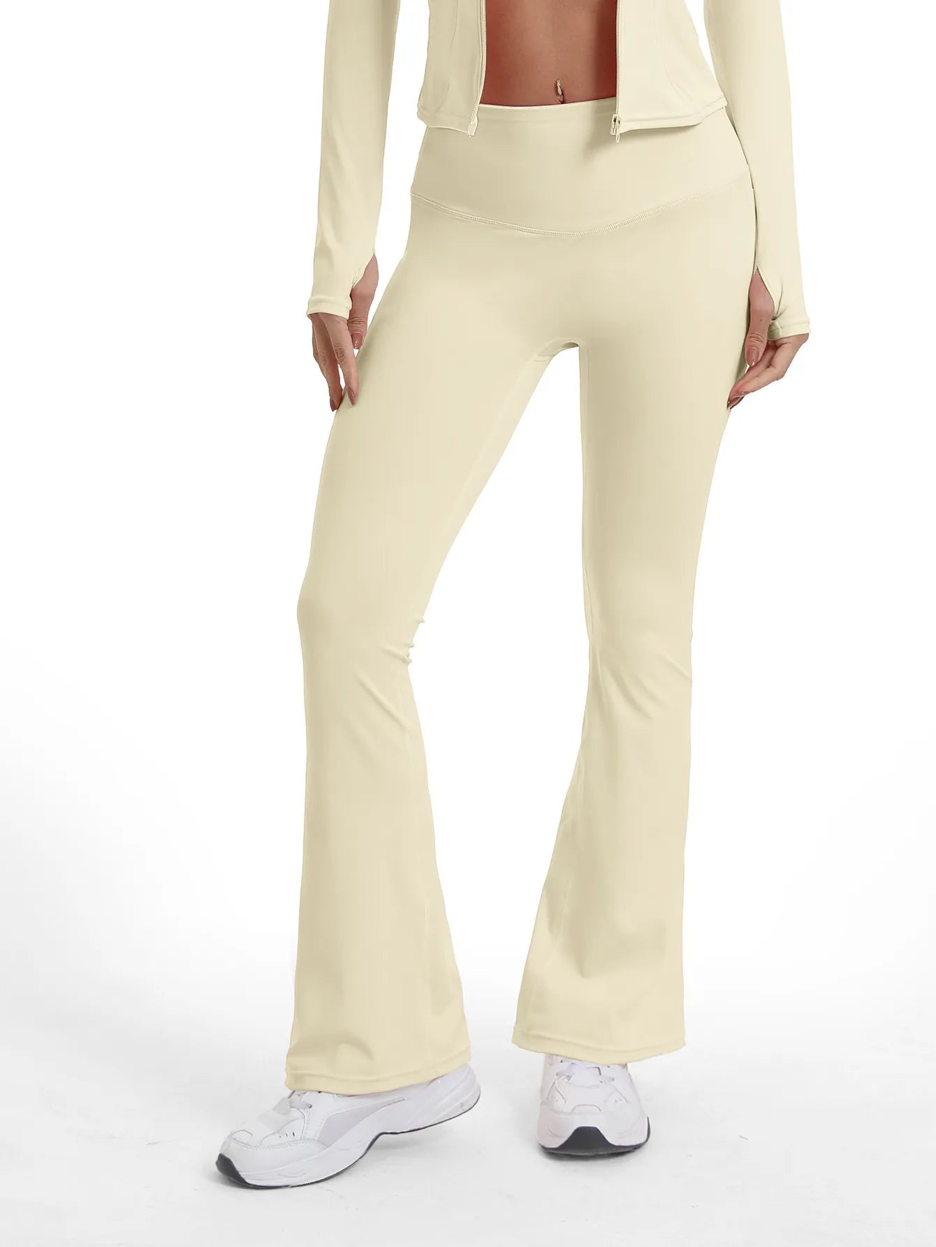 Bell-bottom yoga leggings voor dames