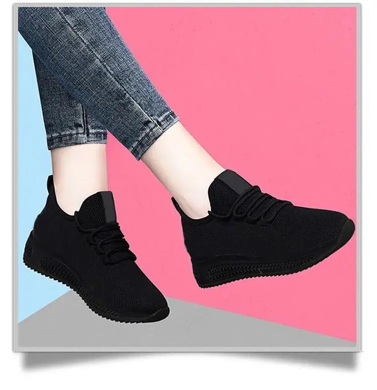 Ademende zwarte damessneakers - afbeelding 12