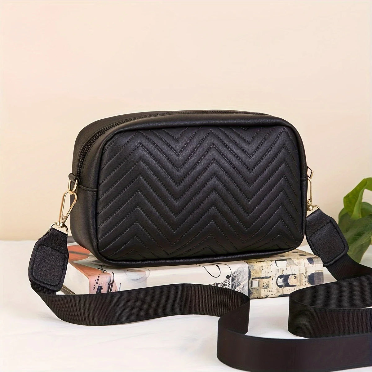 Gestikte mini-crossbodytas - afbeelding 2