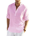 Linnen herenshirt met stakraag - afbeelding 13