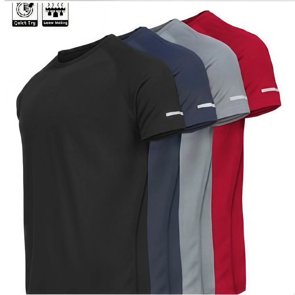 Heren quick-dry sportshirt met reflecterende details
