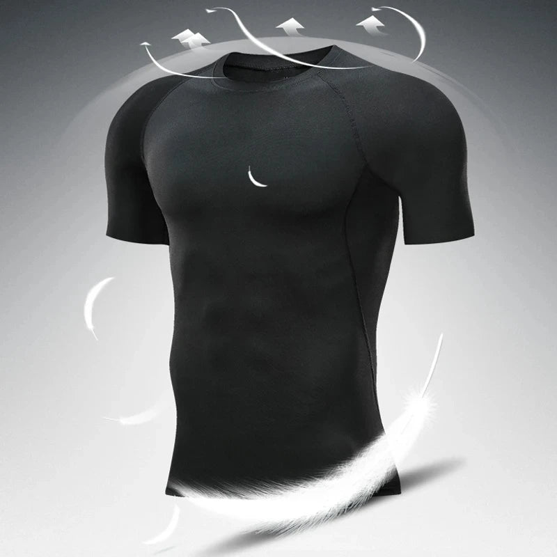 Heren compressie sportshirt