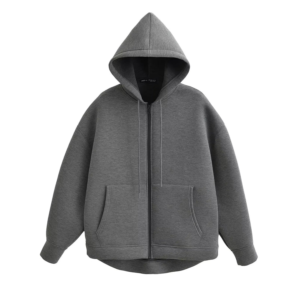 Oversized hoodiejas met rits - afbeelding 19