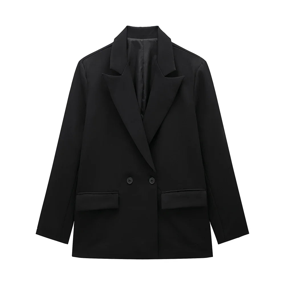 Oversized blazer met dubbele knopenrij - afbeelding 14