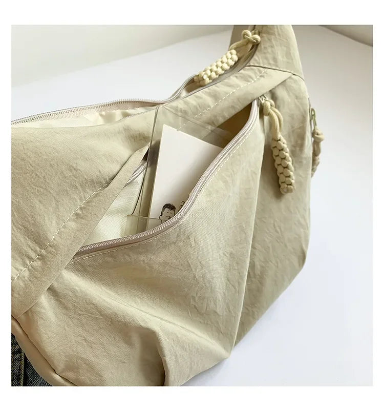 Nylon hobo crossbody tas - afbeelding 13