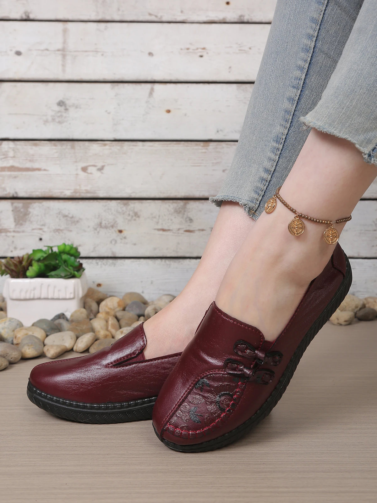 Damesloafers met bloemmotief - afbeelding 8