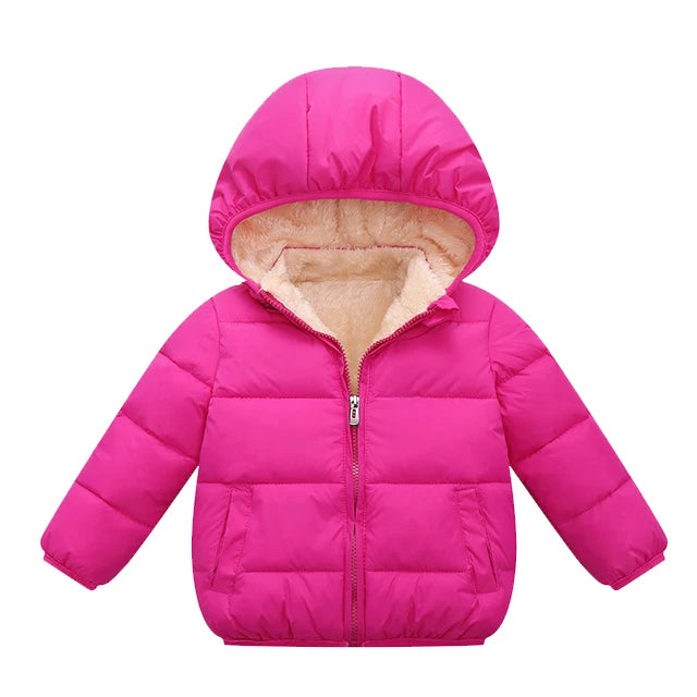 Gevoerde kinderwinterjas met capuchon - afbeelding 19