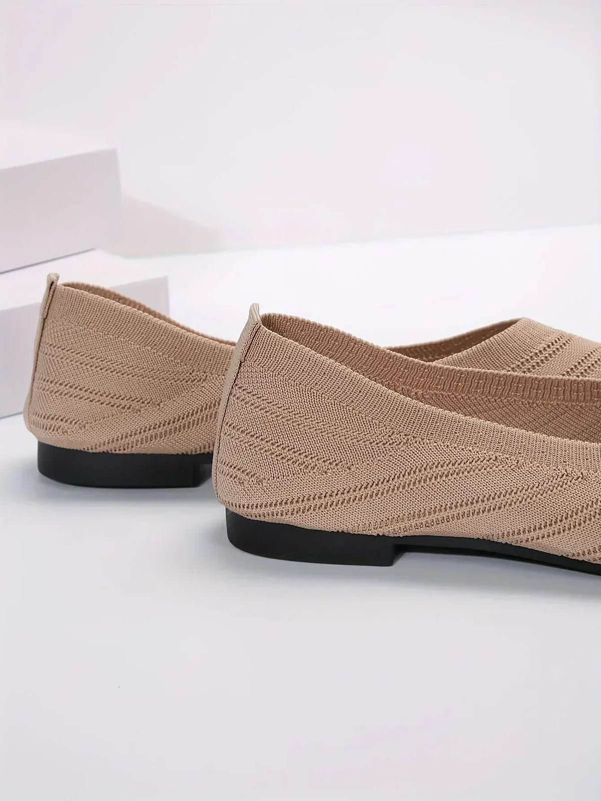 Gebreide spitse ballerina's - afbeelding 7