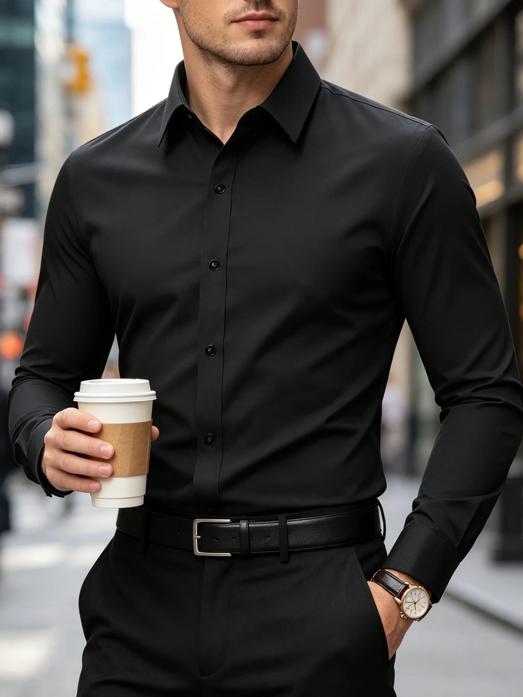 Slim fit herenoverhemd