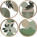 4-delige bohemian houten wanddecoratieset