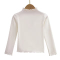 Meisjesshirt met ruchekraag