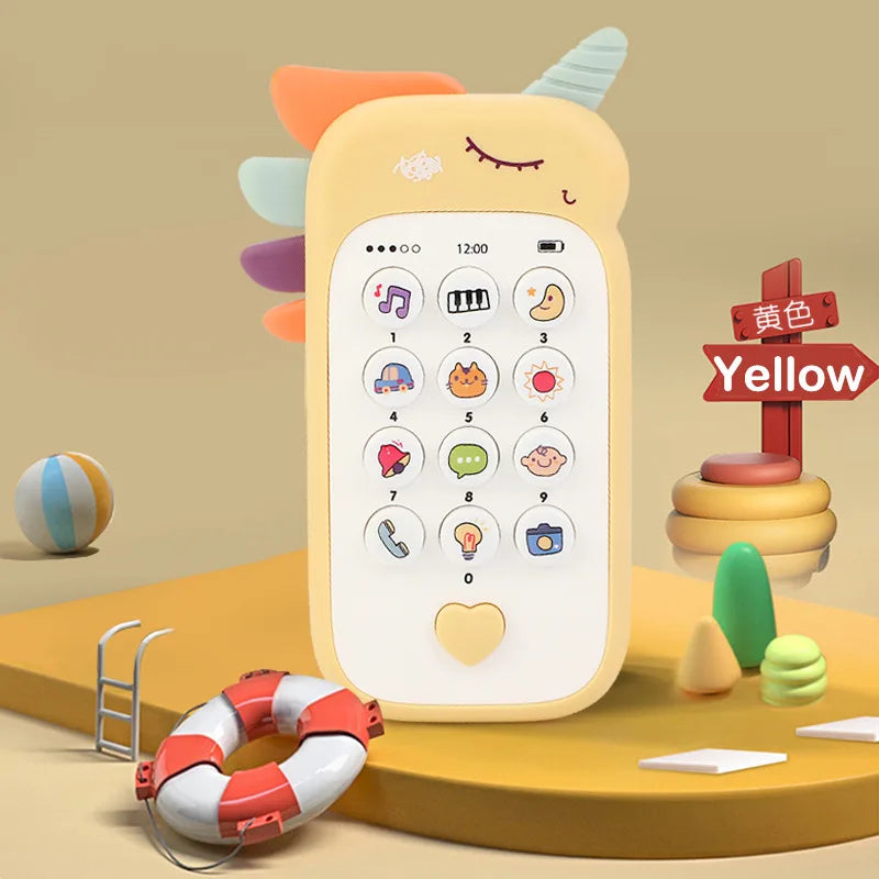 Speelgoedtelefoon met bijtring en geluid