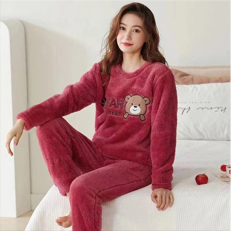 Fleece pyjama met dierenprint - afbeelding 2