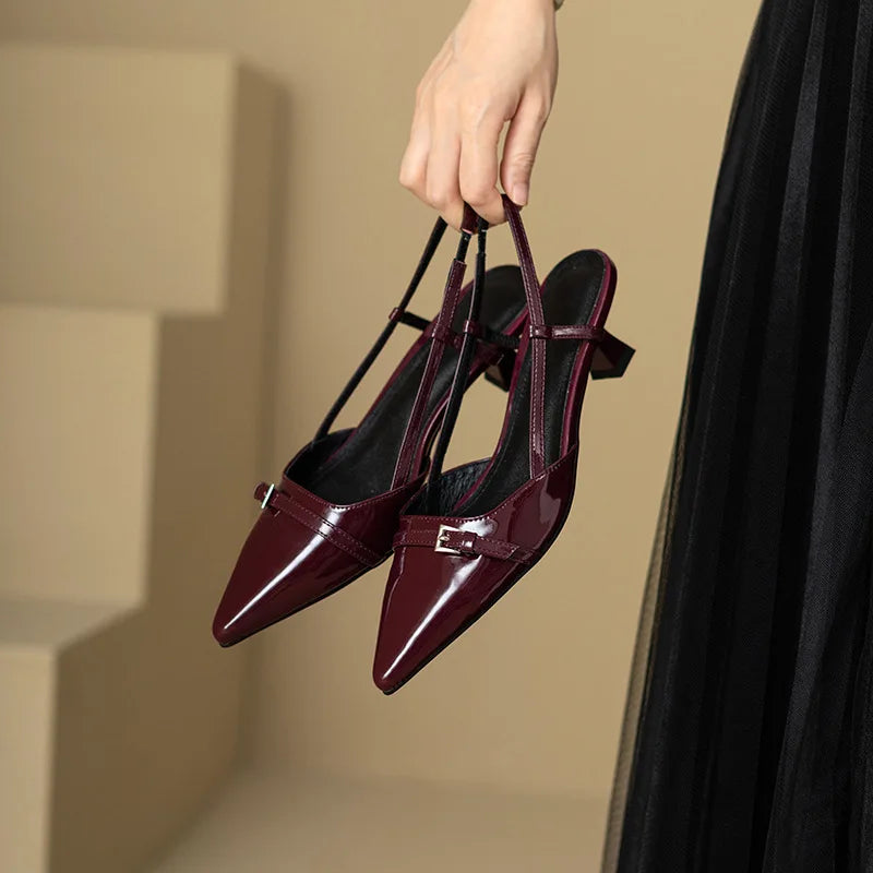 Lakleren slingback pumps - afbeelding 12