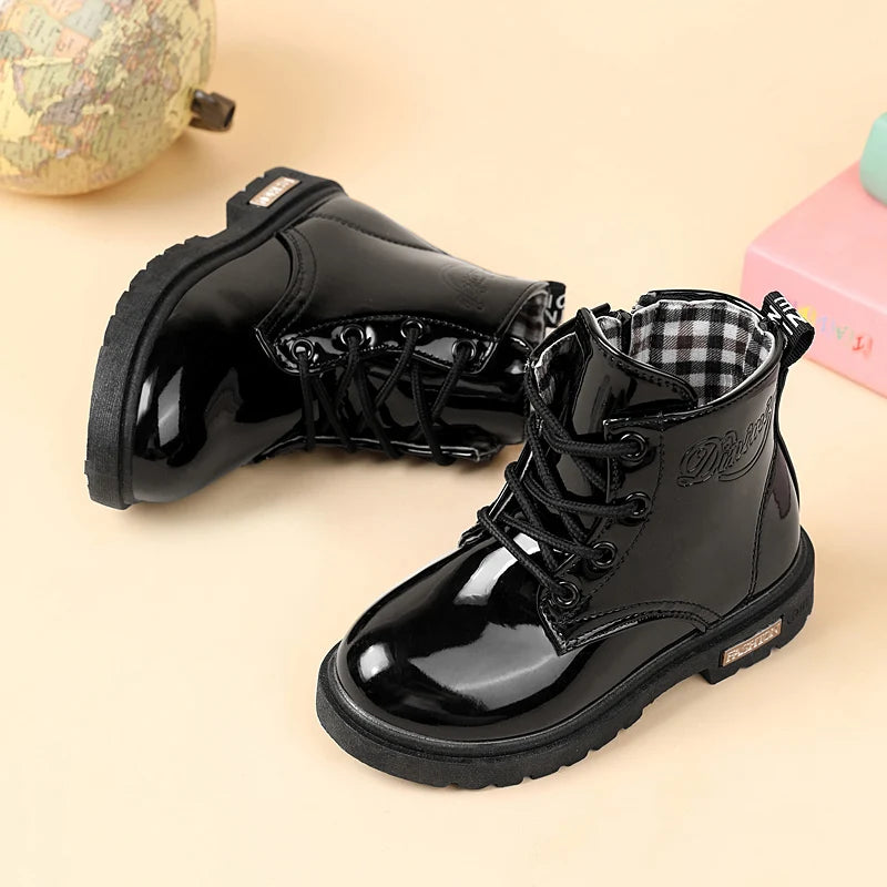 Glanzende kinderveterboots - afbeelding 4