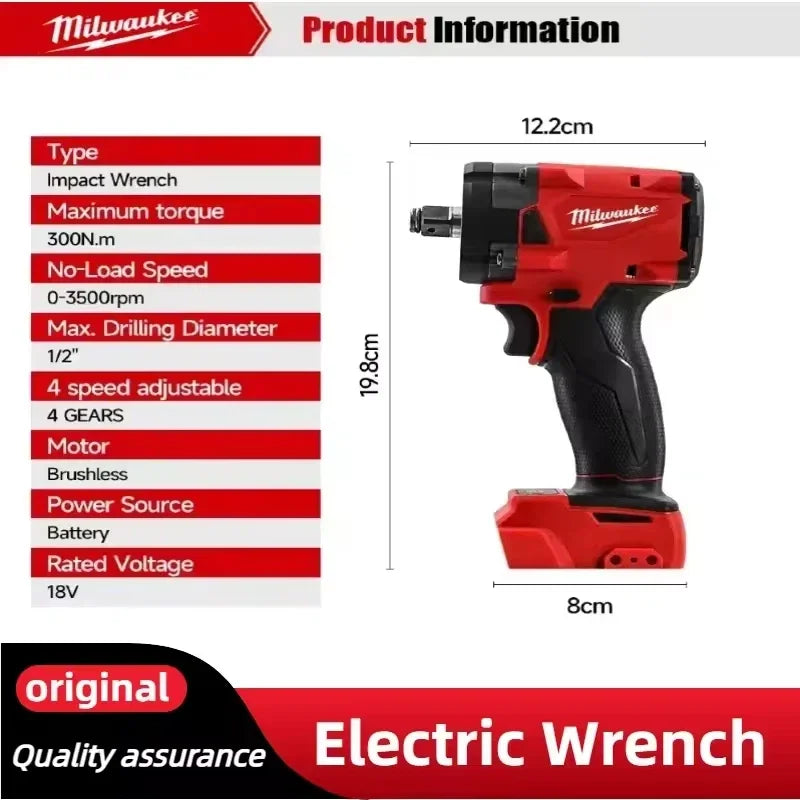 Milwaukee Slagmoersleutel 1/2" 18V Brushless
