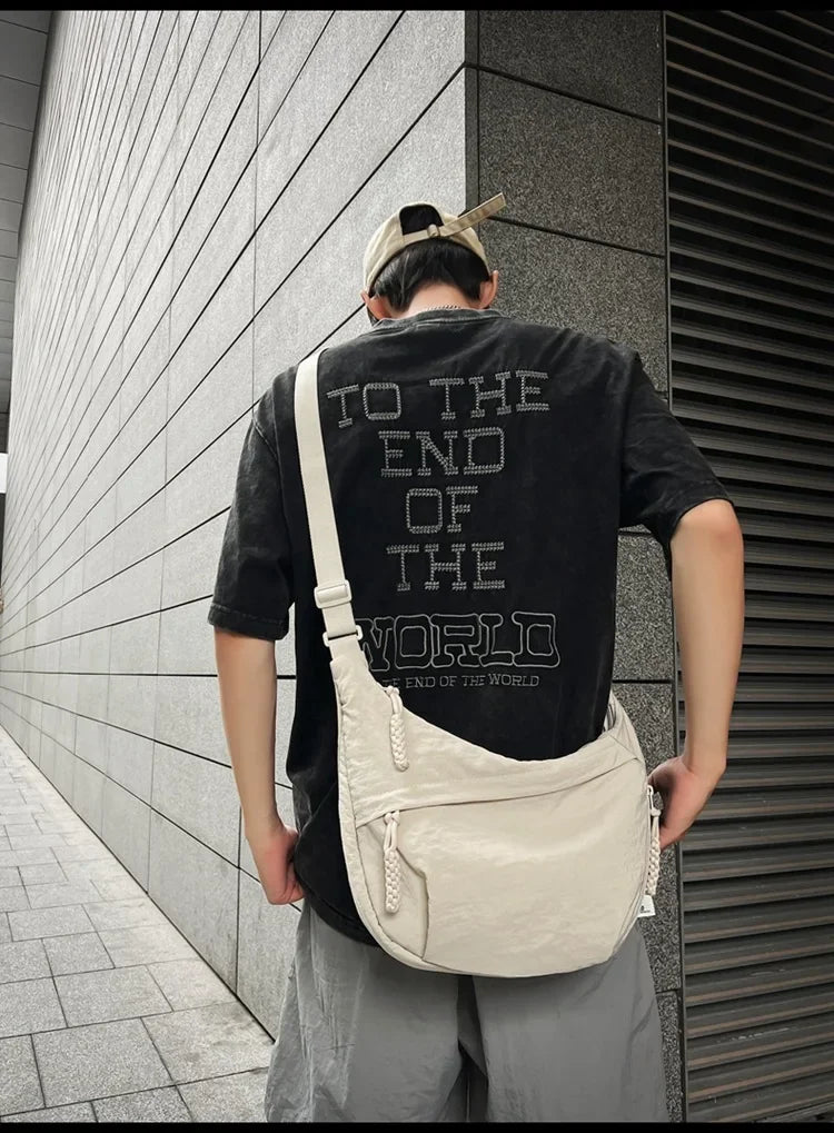 Nylon hobo crossbody tas - afbeelding 8
