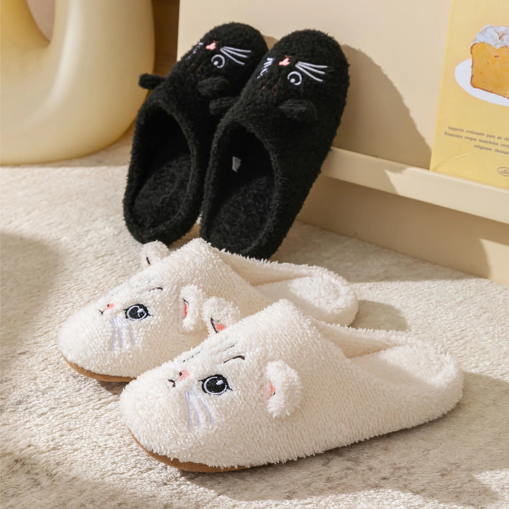 Pluche kattenpantoffels - afbeelding 3