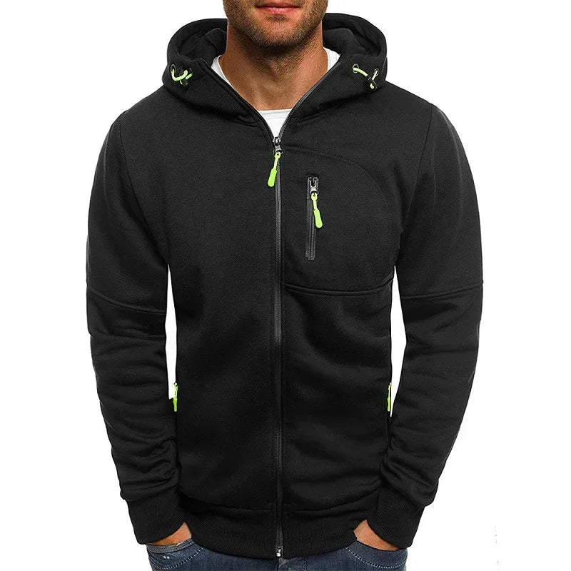 Slank capuchonvest met rits