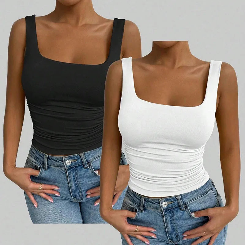 Dames square neck tanktop
