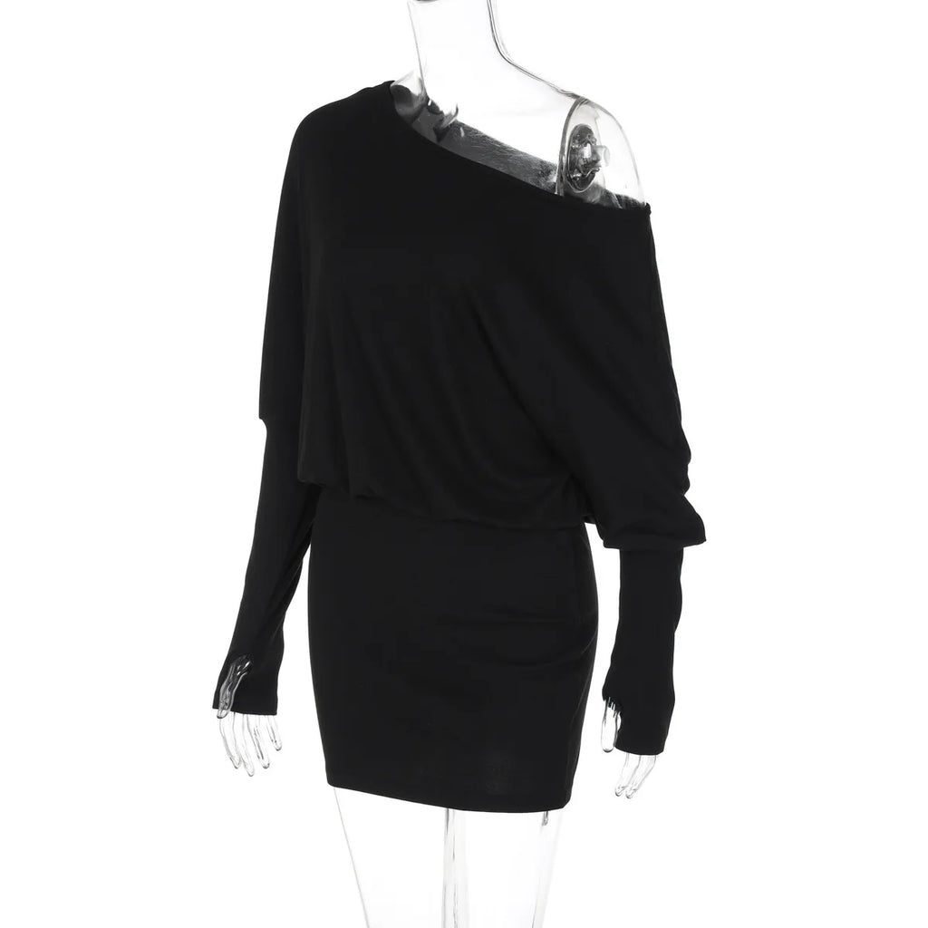 Off-shoulder jurk met vleermuismouwen - afbeelding 20