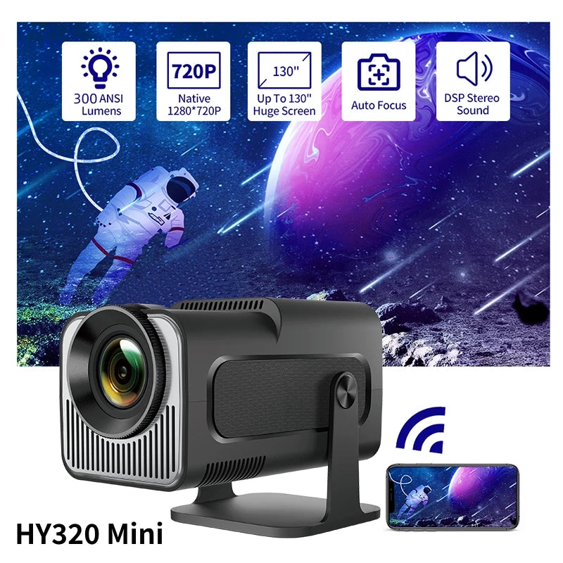 HY320 mini-projector met Android 14.0