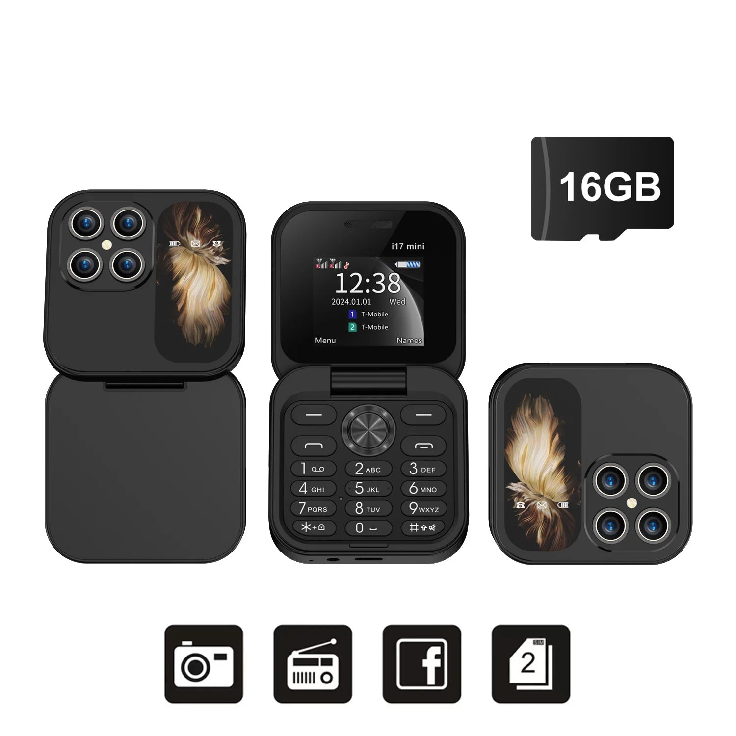 i17Mini 2G kleine flip telefoon