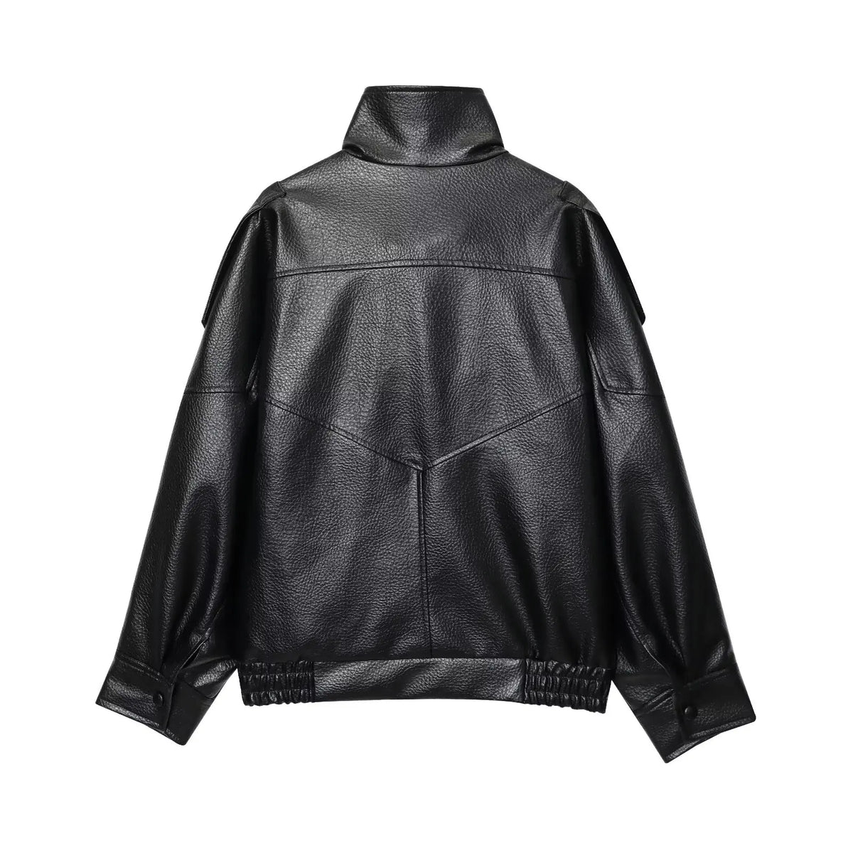 Oversized leren jack - afbeelding 7