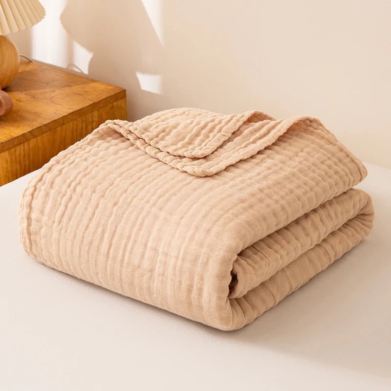 4-laags katoenen plaid, ademend