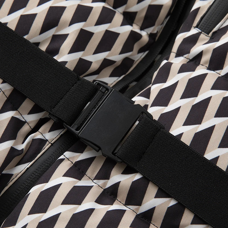 Gewatteerde winterjas met riem - afbeelding 6