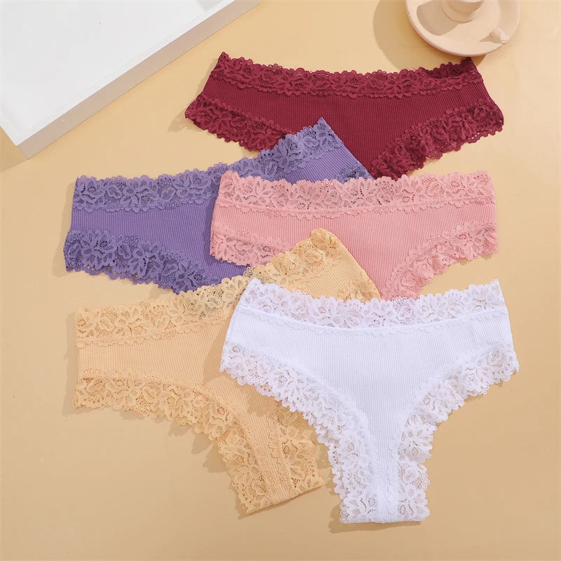Katoenen kanten slips 5-pack - afbeelding 29