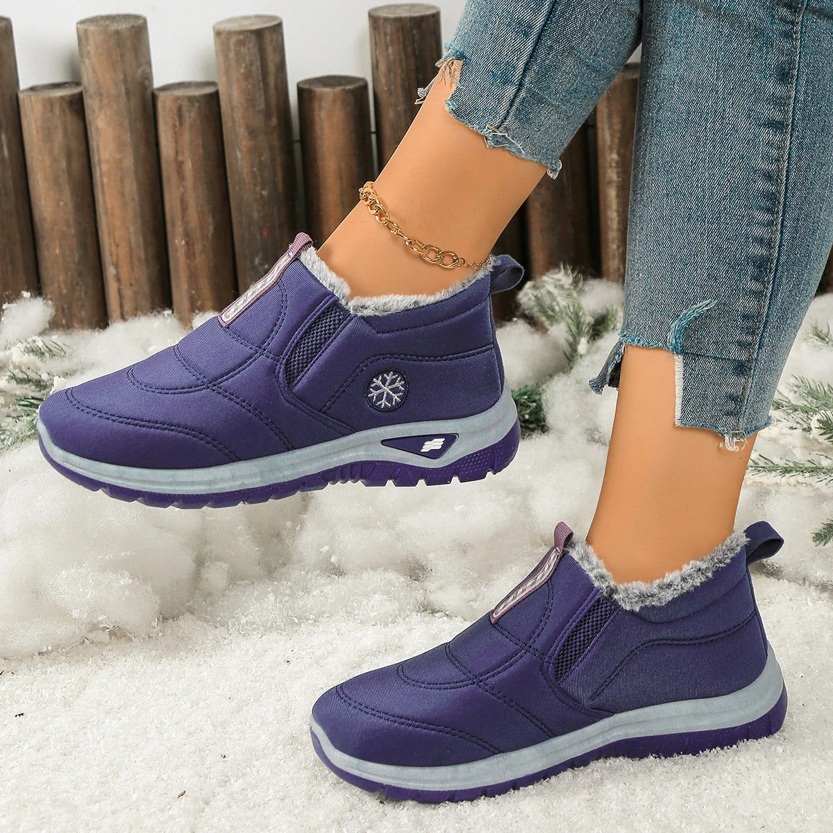 Gevoerde instapboots met fleece - afbeelding 6